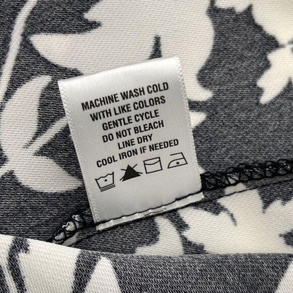 MSK Women Black & White Floral Bow Sleeve Dress Size 16 W - Picture 12 of 12